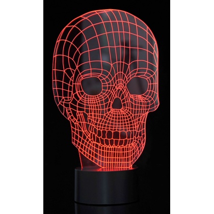 3D Skull Laser Cut Precision LED Lights