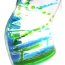 Liquid Motion Bubbler (Blue Green)