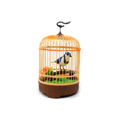 Singing & Chirping Bird In Cage - Realistic Sounds & Movements (Blue)