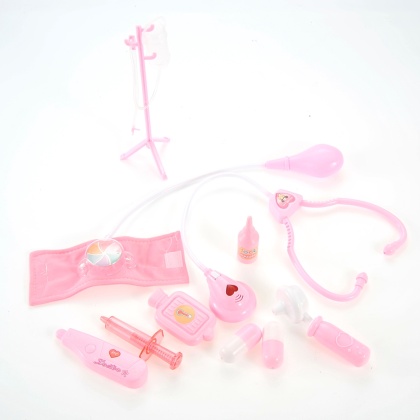 Doctor Nurse Medical Kit Playset for Kids (Pink)