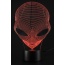3D Illusion Grow LED Alien Shapes Lamp 7 Colors USB Power