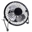 Portable Mini Metal USB Table Fan (Black)