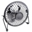 Portable Mini Metal USB Table Fan (Black)