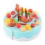 Birthday Cake 75pcs Pretend Play Food Toy Set (Blue)