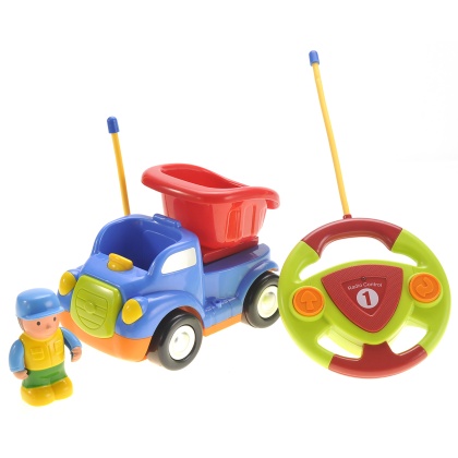 Cartoon RC Construction Car for Kids (Blue)