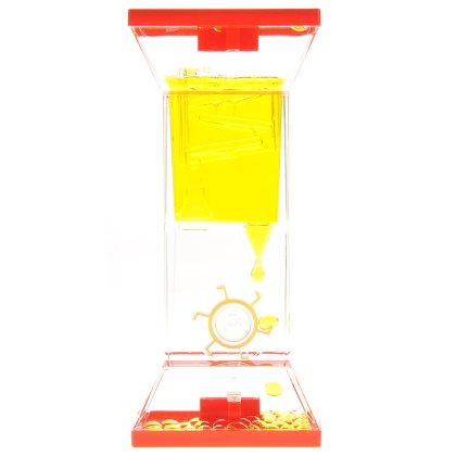 Liquid Motion Bubbler With Two Wheels (Yellow)