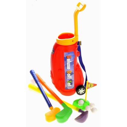 Deluxe Toy Golf Set For Kids With Easy Storage (Red)