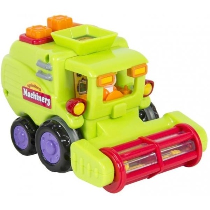 Push And Go Friction Powered Trucks (Cement Mixer, Sweeper, And Harvester)