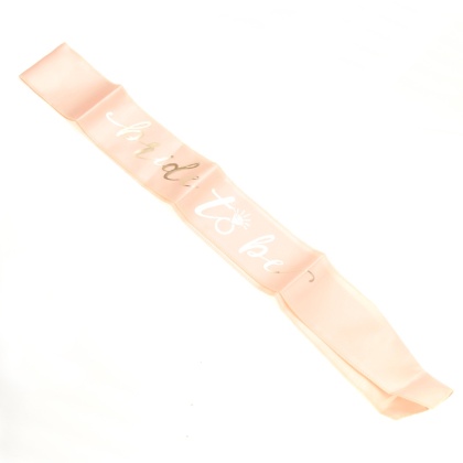 Pink and Gold Bachelorette Party Bride to Be Sash