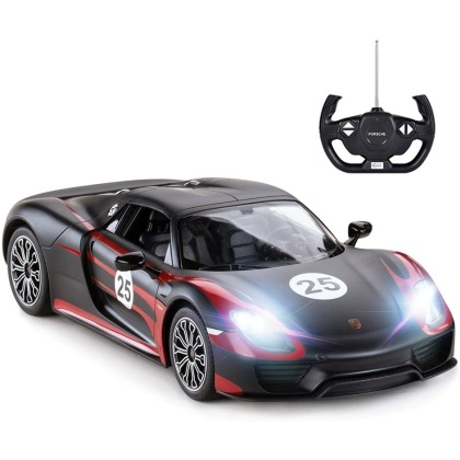 Porsche RC Car, 1:14 Porsche 918 Spyder RC Car | Porsche Toy Car for Kids (Black)