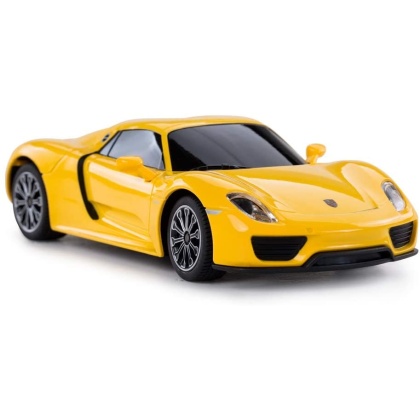 Porsche Remote Control Car, 1:24 Scale Porsche 918 Spyder RC Toy Car for Kids (Yellow)