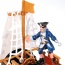 Bucket of Pirate Action Figures Playset