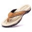 Mens Thong Sandals Indoor and Outdoor Beach Flip Flop Khaki/Orange (Size 12)