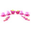 Deluxe Pink Tea Set For Kids With Tea Pots, Cups, Dishes And Kitchen Utensils (18 pcs)