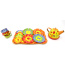 Metal Teapot And Cups Kitchen Playset (Fruit)