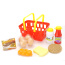 Pretend Breakfast & Lunch Play Food Set with Basket for Kids - 10 Piece Set