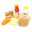 Pretend Breakfast & Lunch Play Food Set with Basket for Kids - 10 Piece Set