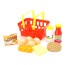 Pretend Breakfast & Lunch Play Food Set with Basket for Kids - 10 Piece Set