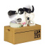 My Dog Piggy Bank - Robotic Coin Munching Toy Money Box (White With Black Spot)