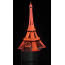 3D Eifel Tower Laser Cut Precision LED Lights