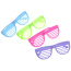 Plastic Shutter Shades Glasses (12Pairs/PK, Purple,Blue,Green, And Pink)