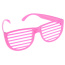 Plastic Shutter Shades Glasses (12Pairs/PK, Purple,Blue,Green, And Pink)