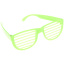 Plastic Shutter Shades Glasses (12Pairs/PK, Purple,Blue,Green, And Pink)