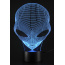 3D Illusion Grow LED Alien Shapes Lamp 7 Colors USB Power