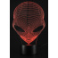 3D Illusion Grow LED Alien Shapes Lamp 7 Colors USB Power