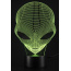 3D Illusion Grow LED Alien Shapes Lamp 7 Colors USB Power