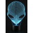 3D Illusion Grow LED Alien Shapes Lamp 7 Colors USB Power