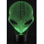 3D Illusion Grow LED Alien Shapes Lamp 7 Colors USB Power