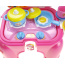 Portable Kids Kitchen Cooking Set Toy With Lights And Sounds, Folds Into Stepstool