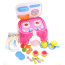 Portable Kids Kitchen Cooking Set Toy With Lights And Sounds, Folds Into Stepstool