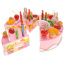 Birthday Cake 75pcs Pretend Play Food Toy Set (Pink)