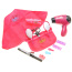 Beauty Salon Fashion Set With Hair Dryer, Curling Iron, Mirror, Scissors, Hair Brush, And More
