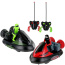 Set of 2 Stunt Remote Control RC Battle Bumper Cars With Drivers