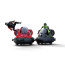 Set of 2 Stunt Remote Control RC Battle Bumper Cars With Drivers