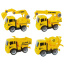 Take-A-Part Friction Powered Construction Trucks With Crane, Excavator, Mixer, Dump Truck