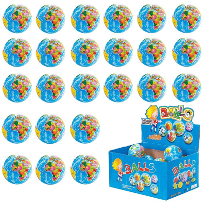 Mini Planet Earth Soft Foam Stress Balls (24 Balls Per Box)