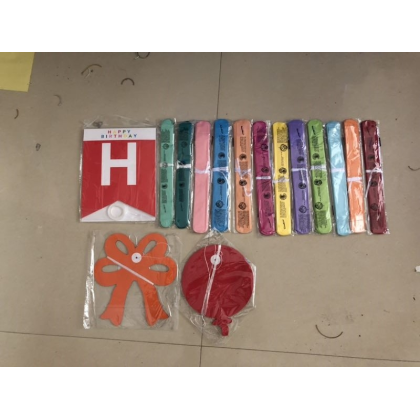 Happy Birthday Party Rainbow Color Paper Decorations