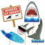 Photo Booth Props Sharks!