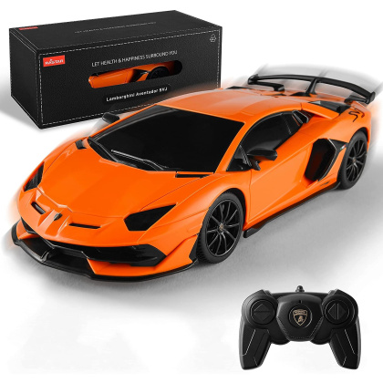 1:24 Scale Remote Control Lamborgini Aventador SVJ Electric Sport Racing Hobby Toy Car (Orange)