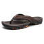 Mens Thong Sandals Indoor and Outdoor Beach Flip Flop Brown/Orange (Size 13)