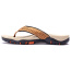 Mens Thong Sandals Indoor and Outdoor Beach Flip Flop Khaki/Orange (Size 12)